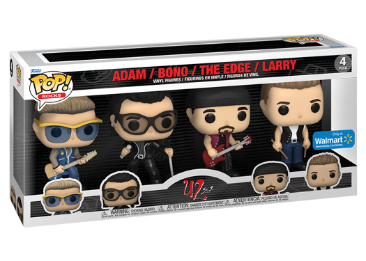 Funko Pop! Rocks U2 Zoo TV Adam, Bono, The Edge & Larry Walmart Exclusive  4-Pack