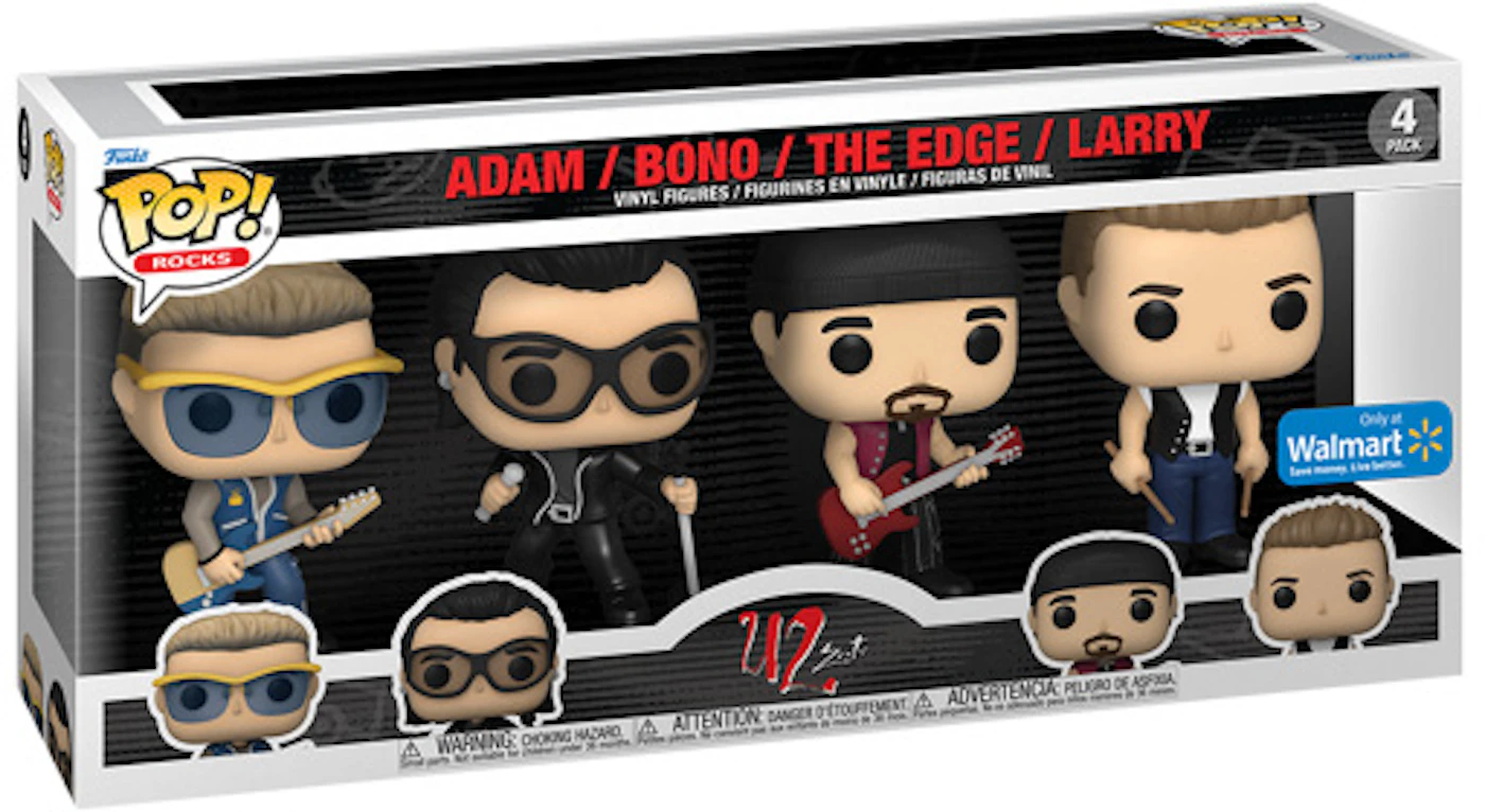Aubergine syg silke Funko Pop! Rocks U2 Zoo TV Adam, Bono, The Edge & Larry Walmart Exclusive  4-Pack - US