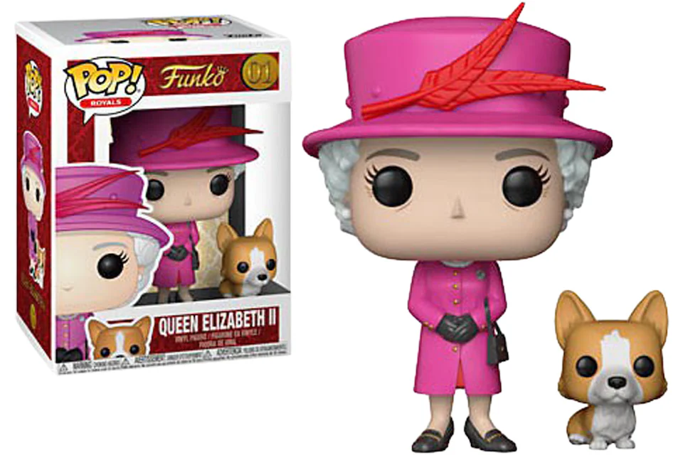 Funko Pop! Royals Queen Elizabeth II Pink Figure #01