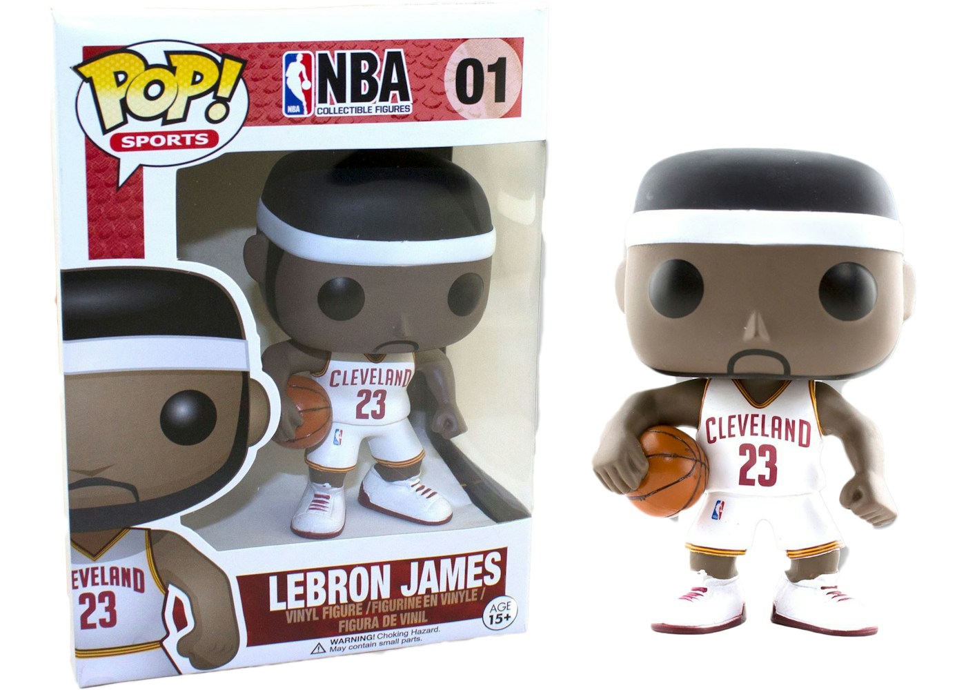 Funko Pop! Sports NBA Lebron James Cavaliers White Jersey Figure #01