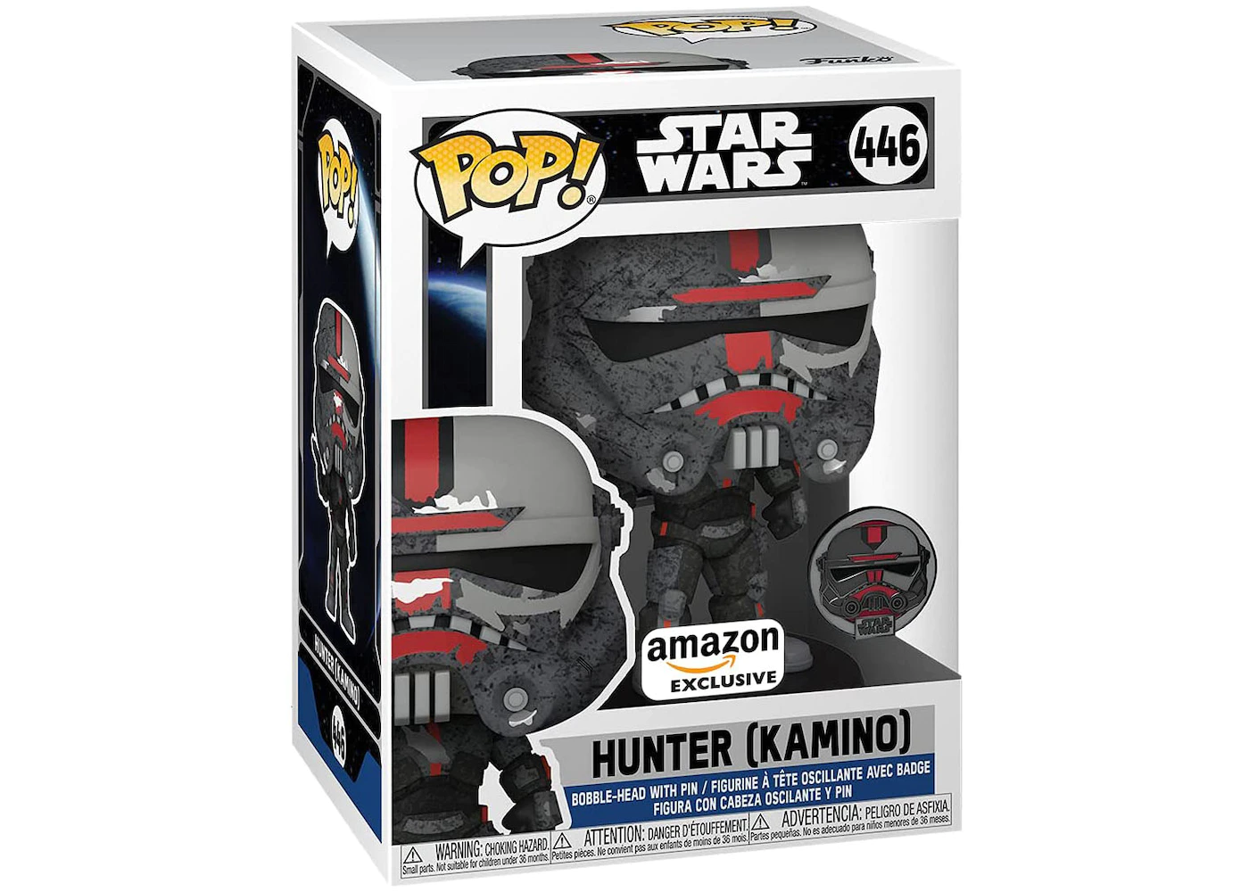 Funko Pop! Star Wars Bad Batch Hunter (Kamino) Across The Galaxy Amazon  Exclusive Figure #446 - GB