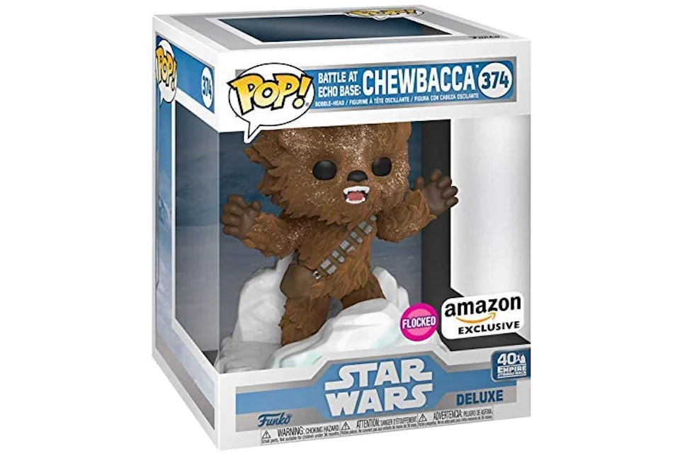 Funko Pop! Star Wars Battle At Echo Base Chewbacca Flocked Amazon Exclusive Figure #374