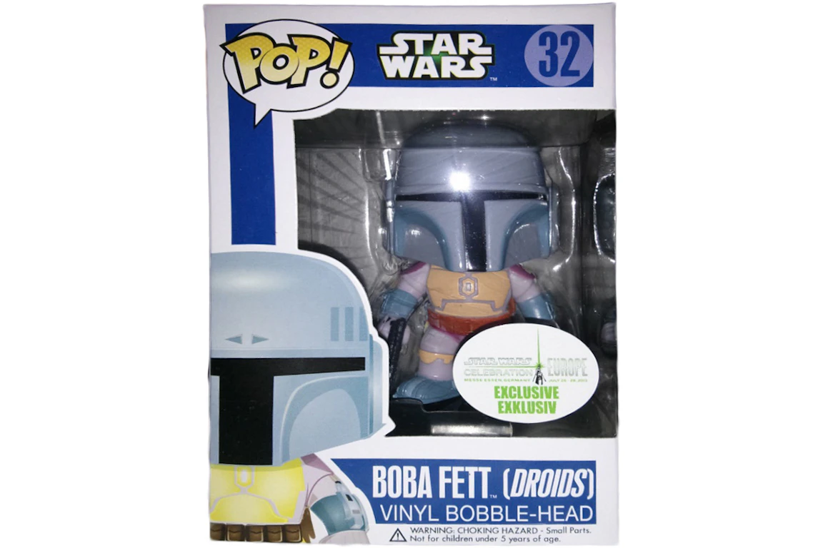 Funko Pop! Star Wars Boba Fett (Droids) Star Wars Celebration Europe Exclusive Bobble-Head #32