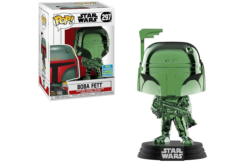 Funko Pop! Star Wars Boba Fett (Green Chrome) Summe Convention Exclusive Figure #297