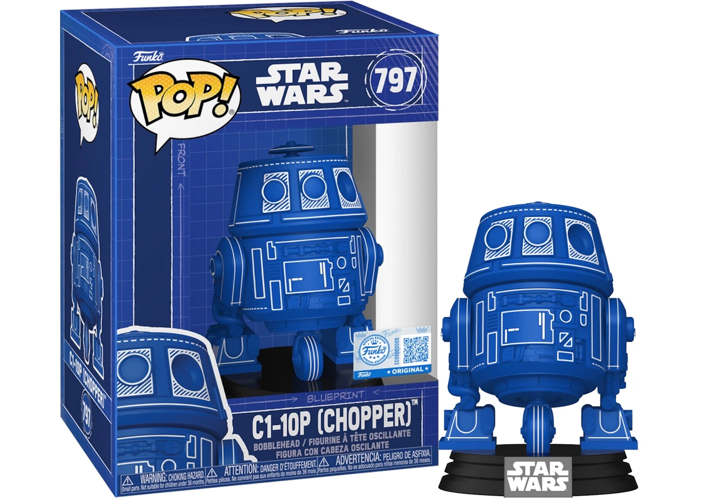 Funko Pop! Star Wars: C1-10P (Chopper)(Blueprint) (Entertainment Earth ...
