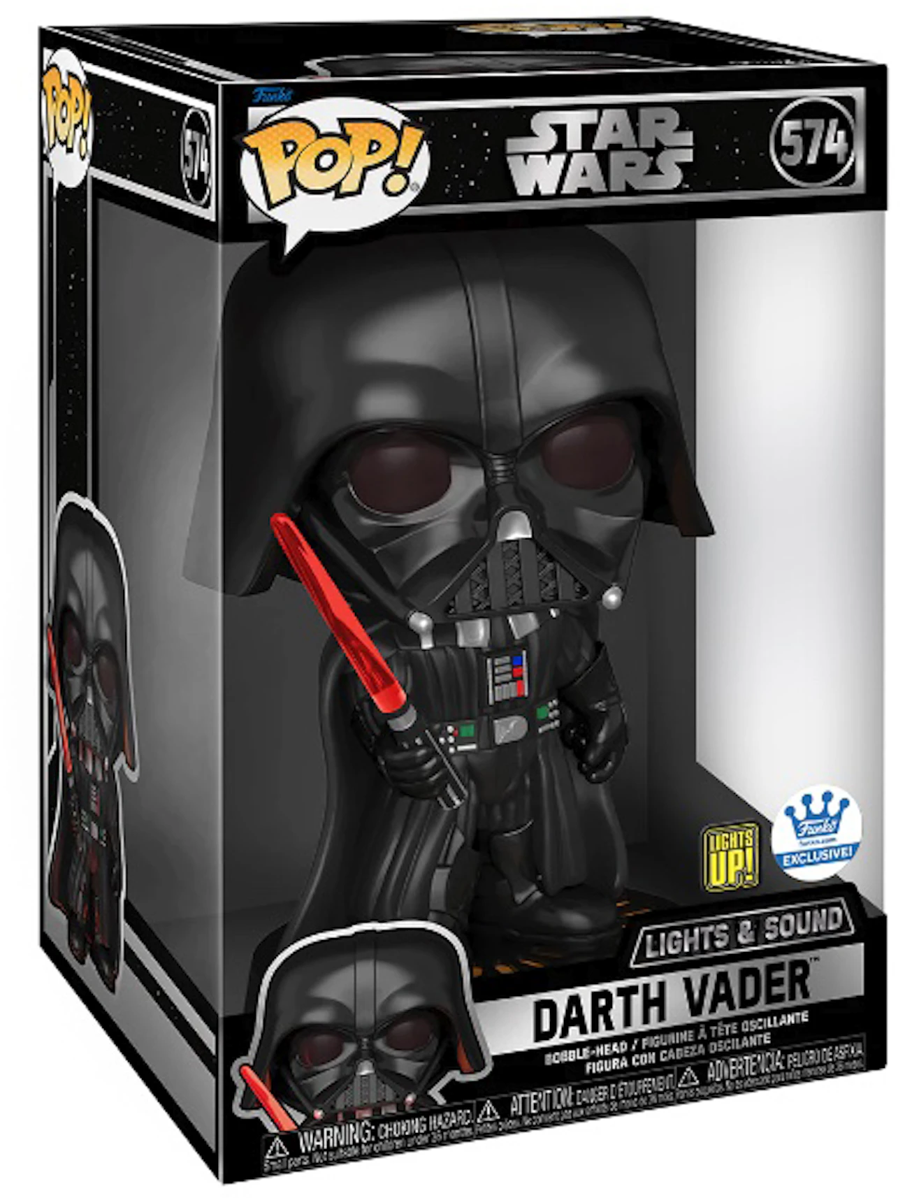 Baffle Italiaans overzien Funko Pop! Star Wars Darth Vader 10 Inch with Lights and Sounds Funko Shop  Exclusive Figure #574 - US