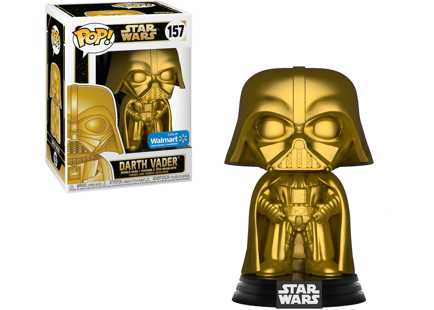 Funko Pop! Star Wars Darth Gold Walmart Exclusive Figure #157 - ES