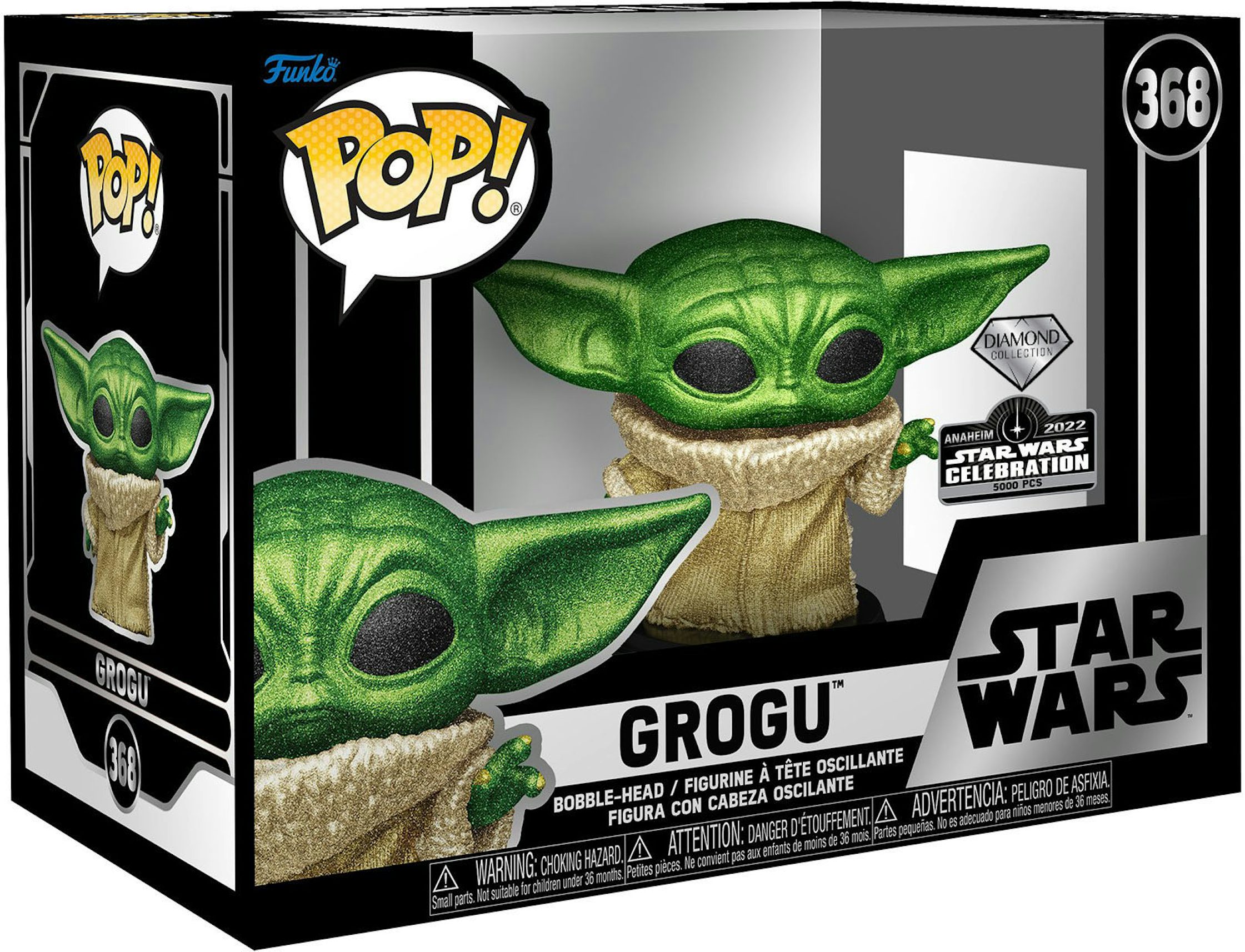 Funko Pop! Star Wars Grogu Diamond Collection 2022 Star Wars Celebration  Exclusive (Edition of 5000) Figure #368 - US
