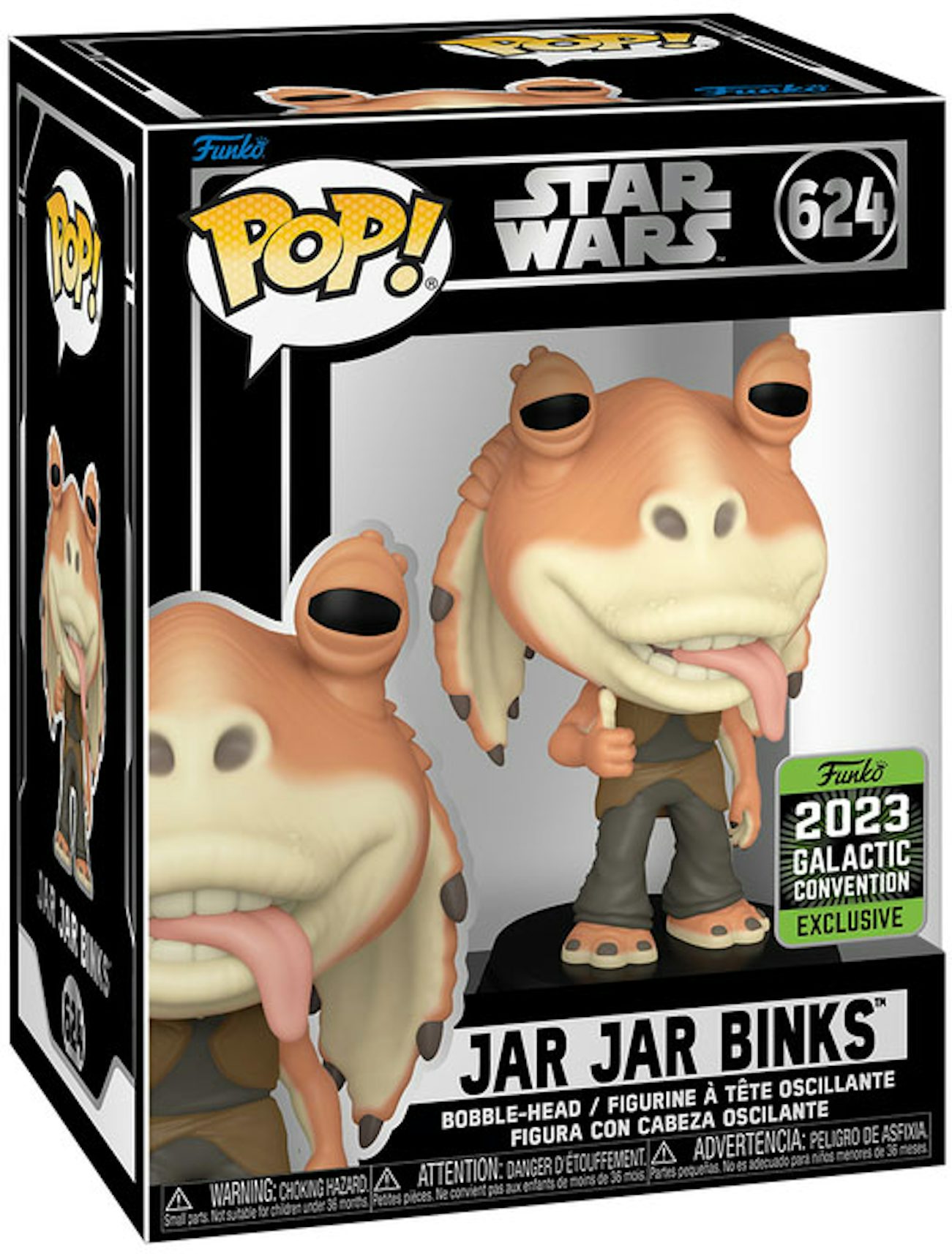 Funko Pop! Star Wars Jar Jar Binks 2023 Galactic Convention Exclusive  Figure #624
