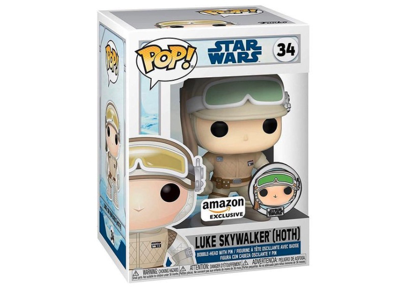 Funko Pop Star Wars Luke Skywalker Hoth Con Pin #34 Edición Especial Nuevo 