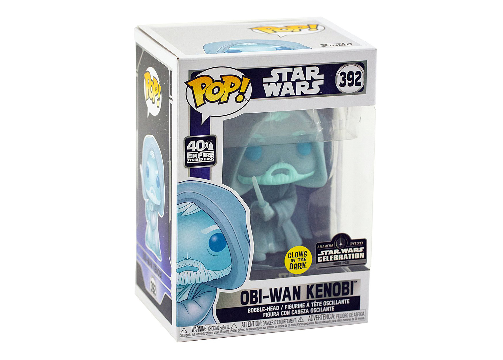 Funko Pop! Star Wars Obi-Wan Kenobi GITD 2020 Star Wars Celebration  Exclusive Figure #392