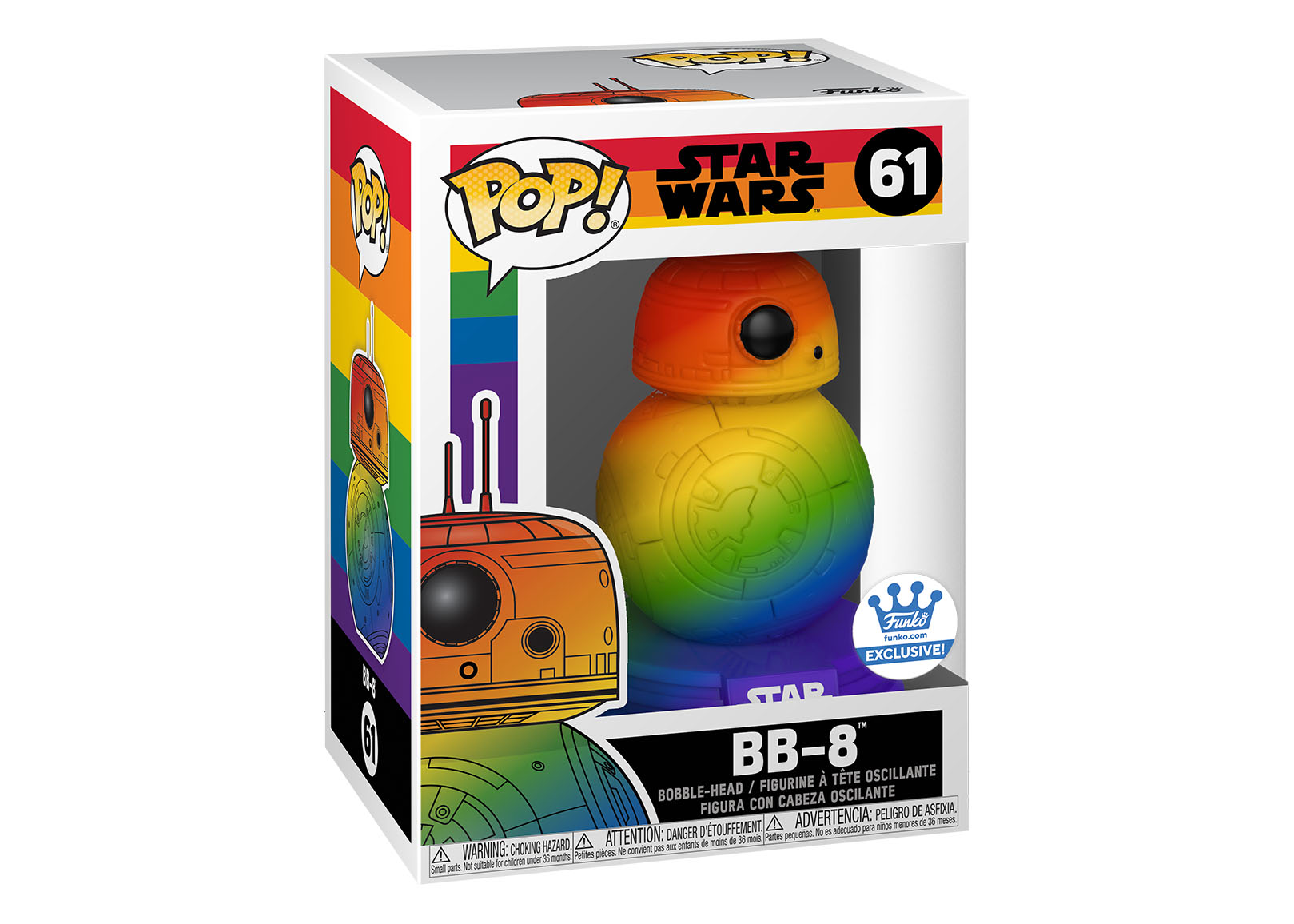 Funko Pop! Star Wars Pride BB-8 (Rainbow) Funko Shop Exclusive