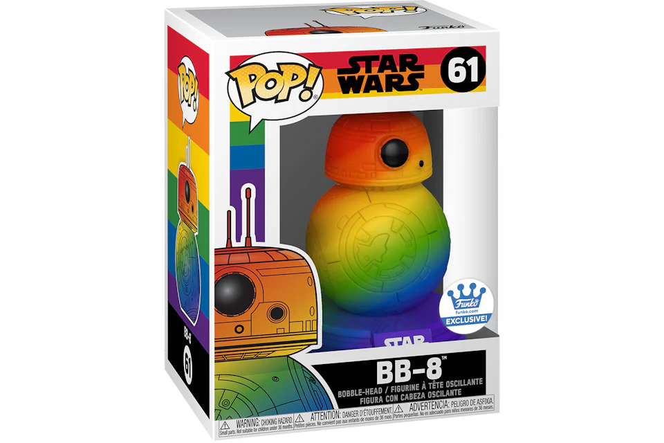 Funko Pop! Star Wars Pride BB-8 (Rainbow) Funko Shop Exclusive Figure #61