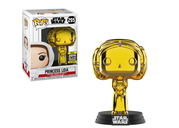 Details about   Funko Pop Star Wars Princess Leia #295 gold Chrome 2019 Galactic Conv Exclusive 