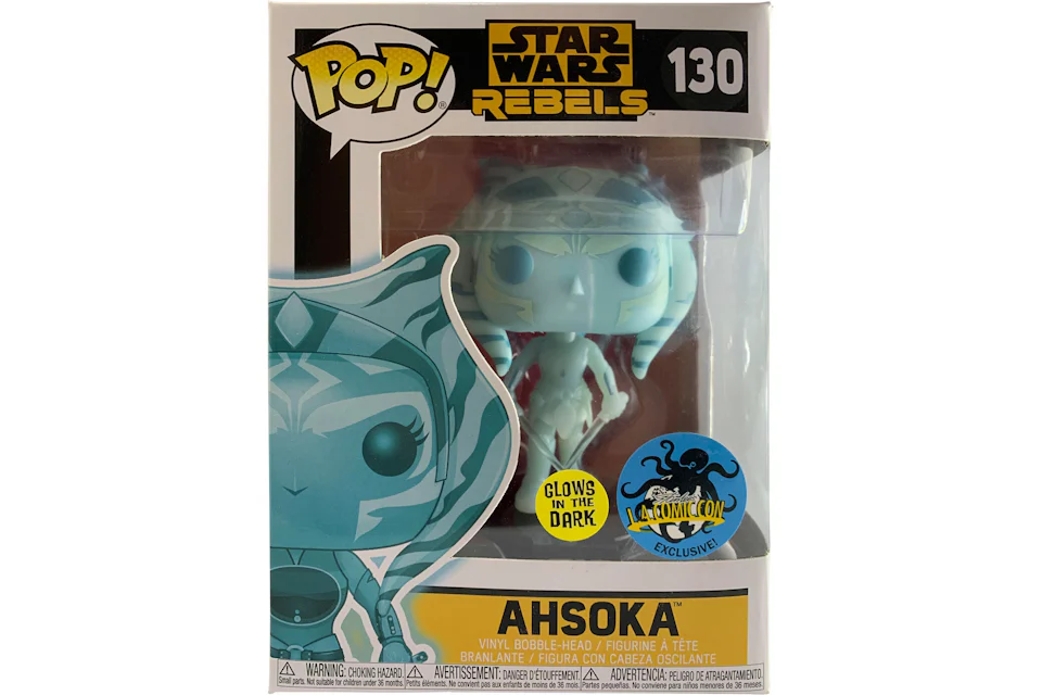 Funko Pop! Star Wars Rebel Ashoka (Glow) LA Comic Con Exclusive Bobble-Head Figure #130