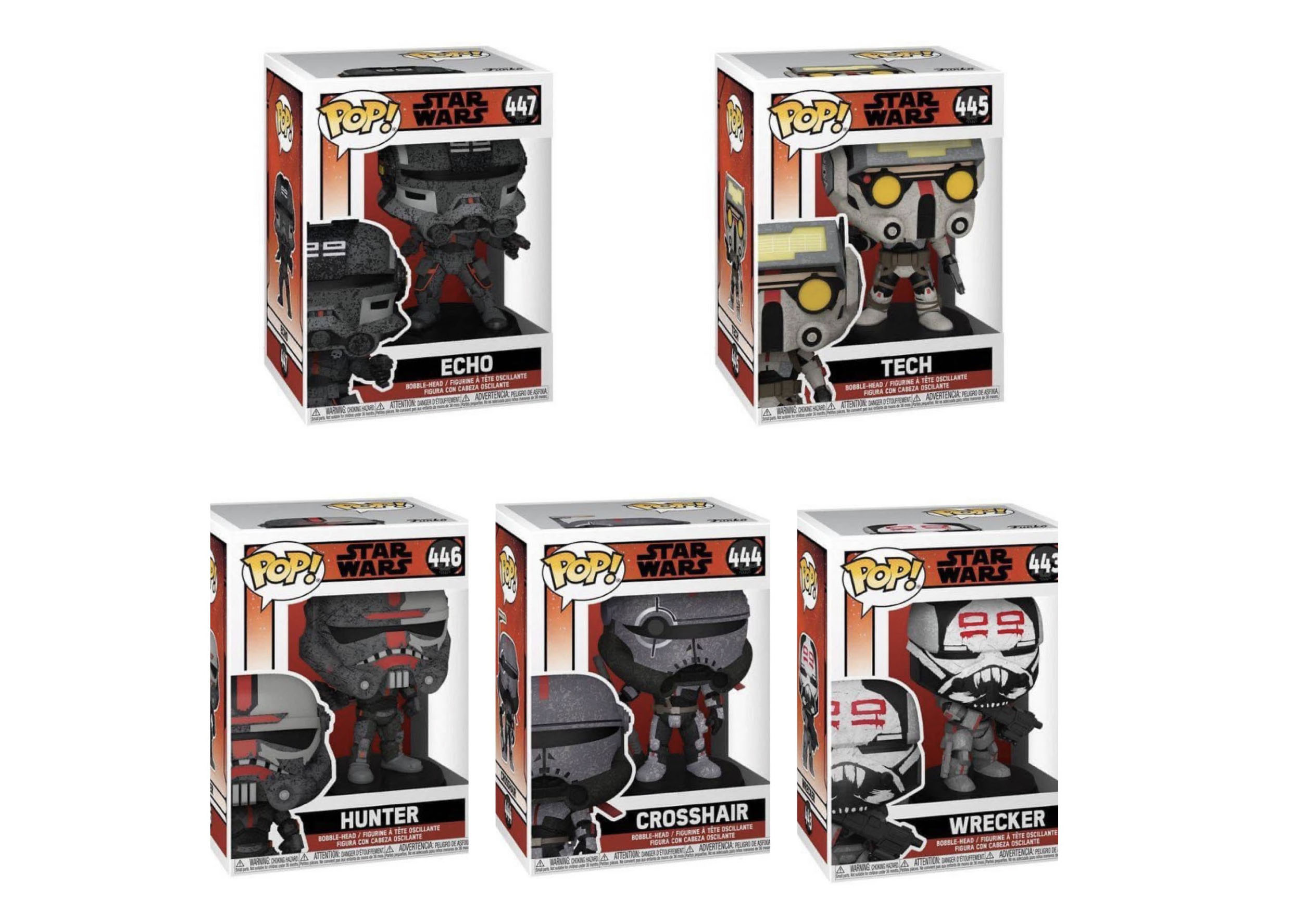 Funko Pop! Star Wars The Bad Batch Complete Bundle Set Of 5