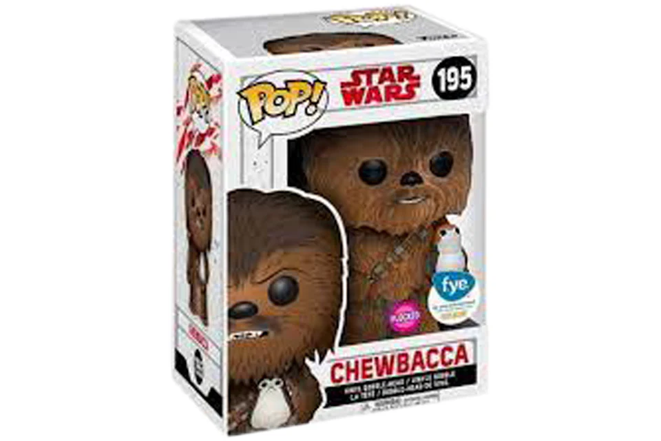 Funko Pop! Star Wars The Last Jedi Chewbacca with Porg Flocked FYE Exclusive Bobble-Head #195