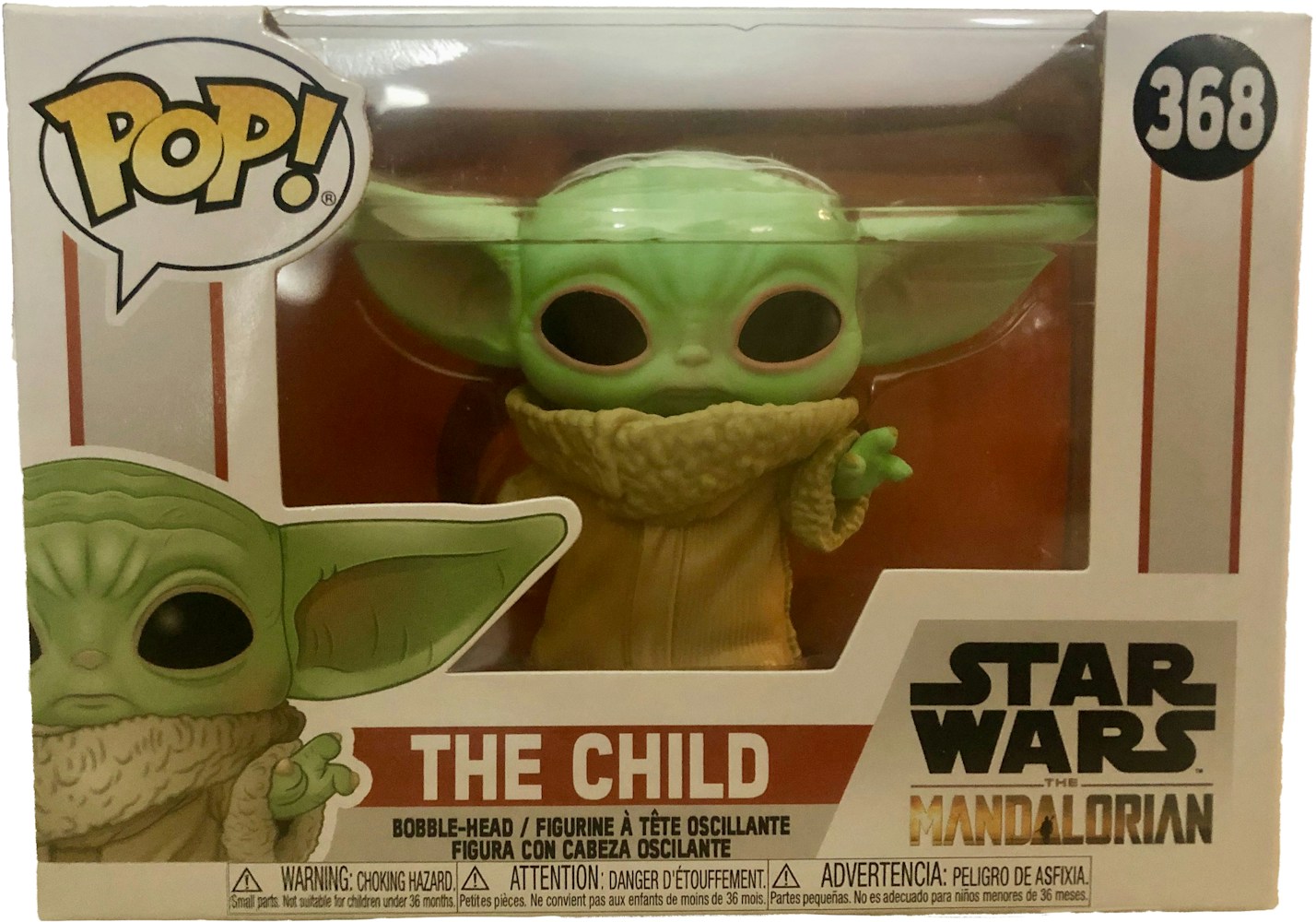 Funko Pop Star Wars The Mandalorian The Child Baby Yoda Bobble Head Figure 368