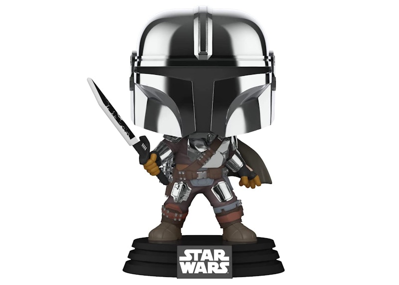 Funko Pop! Star Wars The Mandalorian With Darksaber GITD Box Warehouse