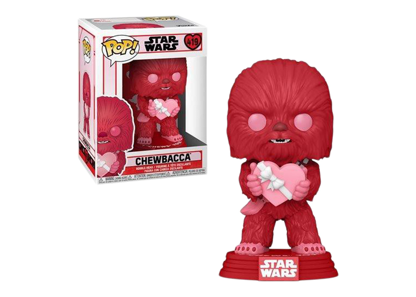 Funko Pop! Star Wars Valentine's Day Chewbacca Pink with Heart Figure #419