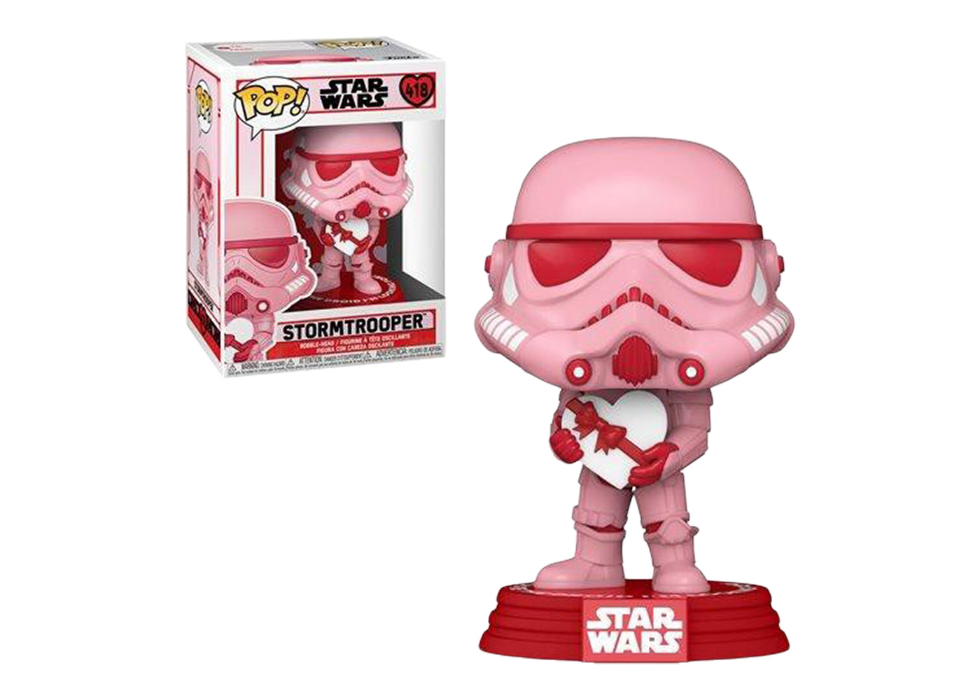 Funko Pop! Star Wars Valentine's Day Stormtrooper Pink with Heart Figure  #418