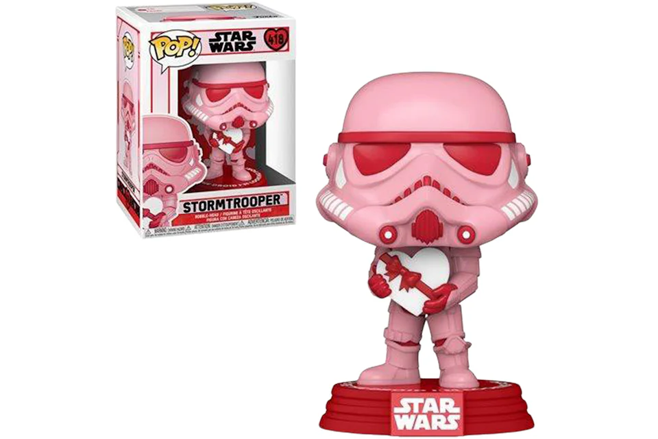 Funko Pop! Star Wars Valentine's Day Stormtrooper Pink with Heart Figure #418