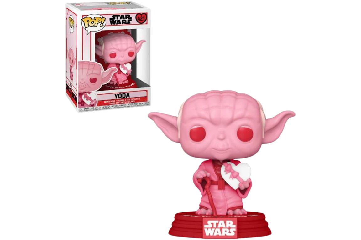 Funko Pop! Star Wars Valentine's Day Yoda Pink with Heart Figure #421