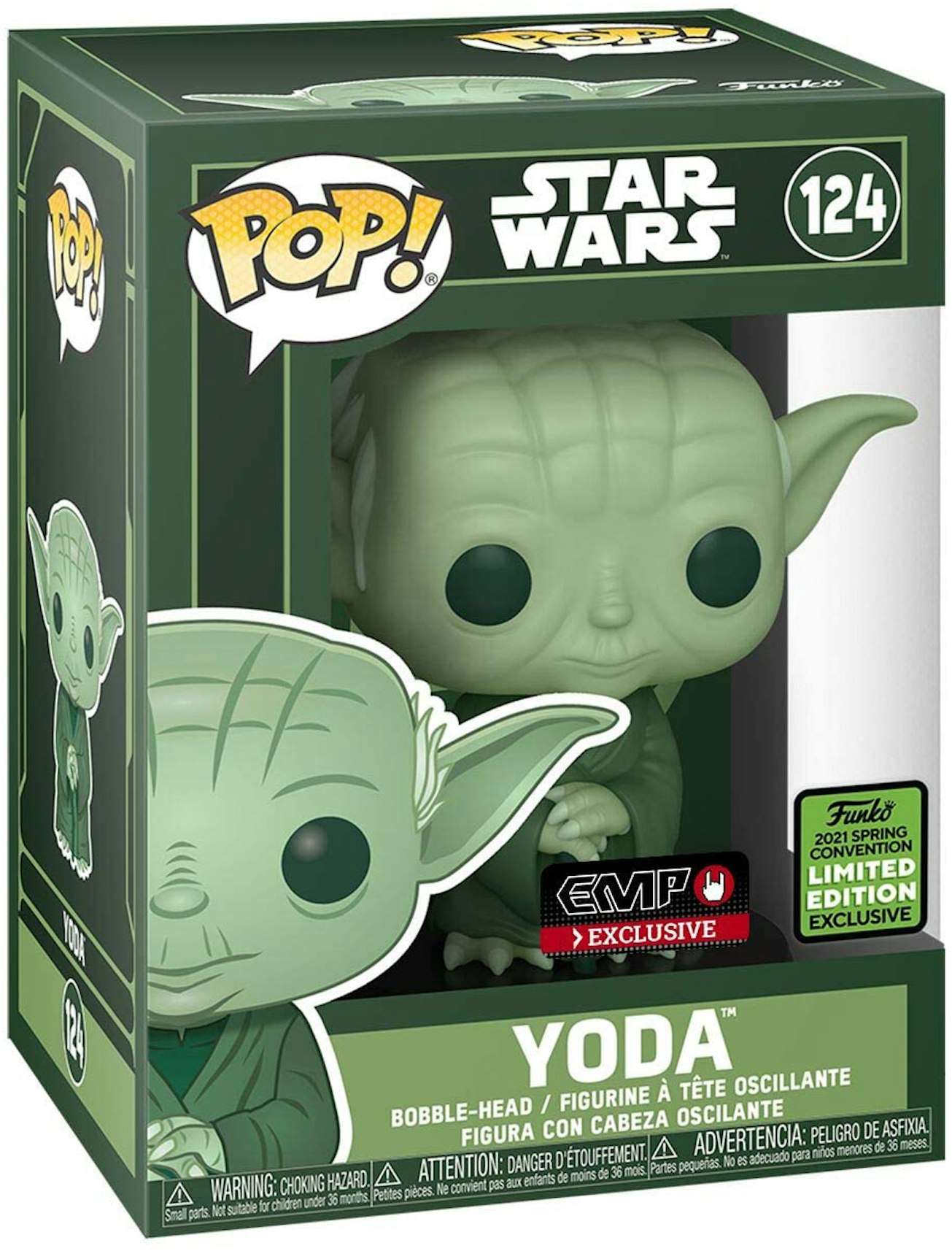 Funko Pop! Star Wars Yoda Bobble-Head EMP Spring Convention Limited Exclusive Figure #124 - - JP