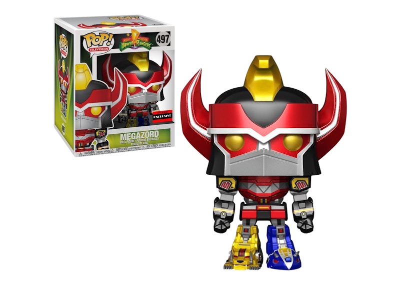 Funko Pop! Television Power Rangers Megazord (Metallic) AAA Anime Exclusive 6 Inch Figure #497