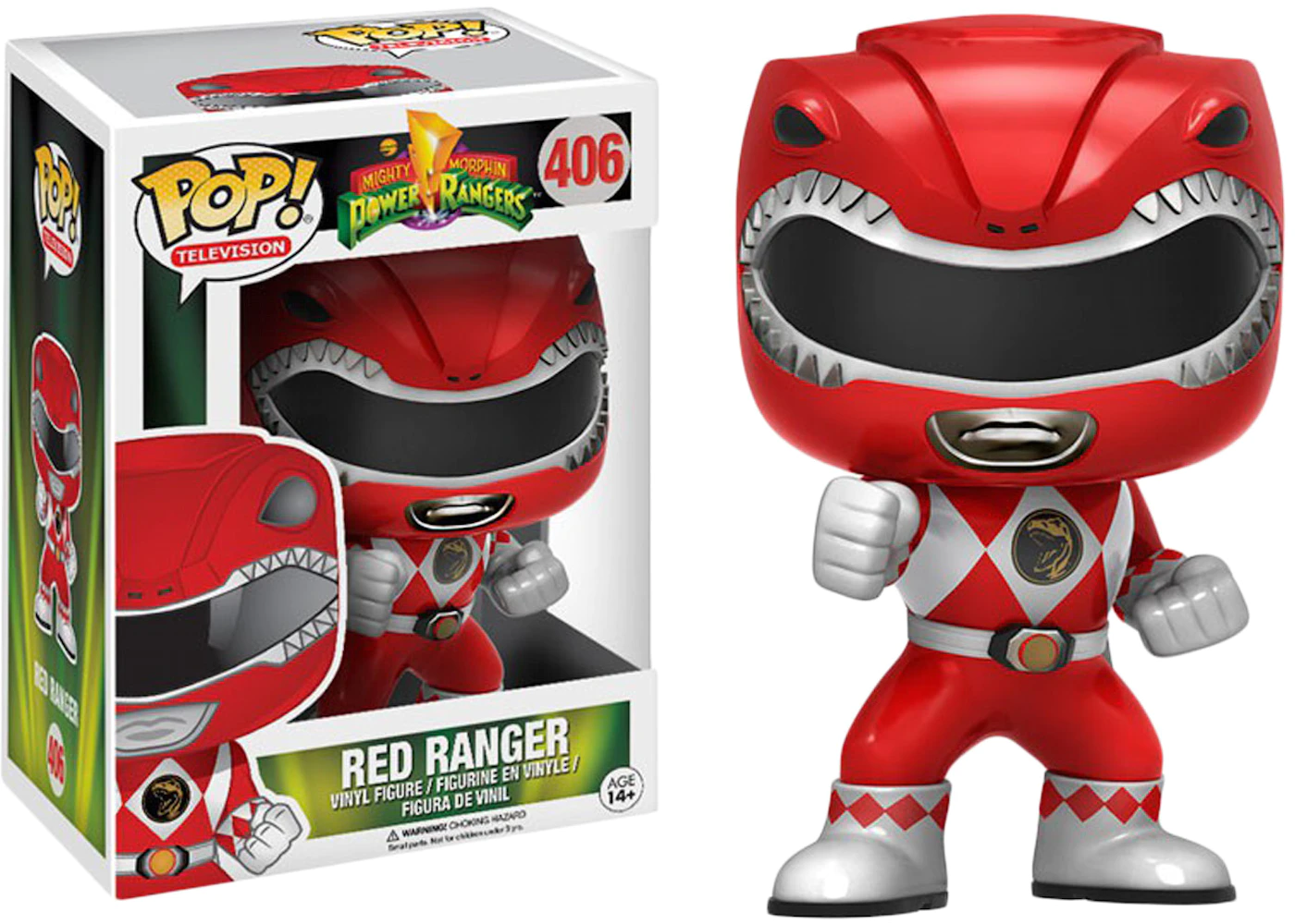 Funko Pop! Television Power Rangers Mighty Morphin Red Ranger Figure #406 -  US