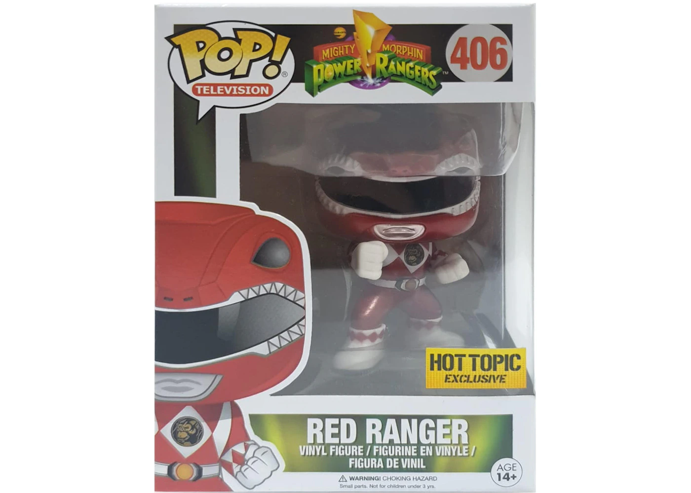 Funko Pop! Television Power Rangers Red Ranger Hot Topic Exclusive ...