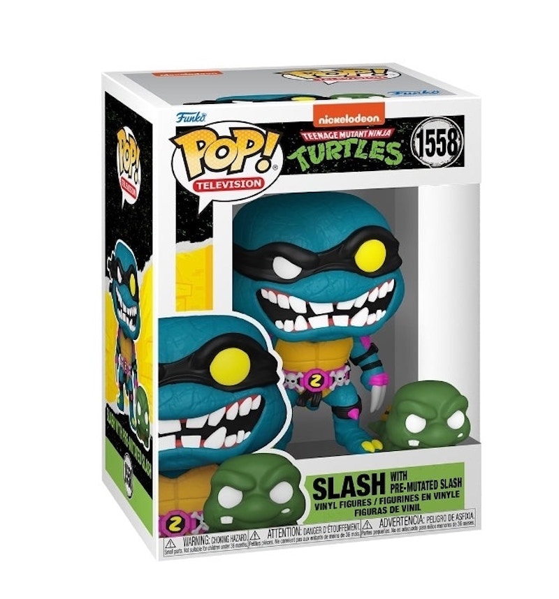 Funko Pop! Television: Teenage Mutant Ninja Turtles Slash with PreMutated Slash Figure #1558