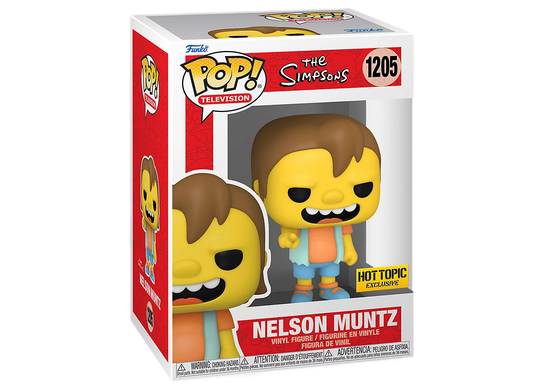 Funko Pop! Television The Simpsons Nelson Muntz Hot Topic Exclusive Figure  #1205