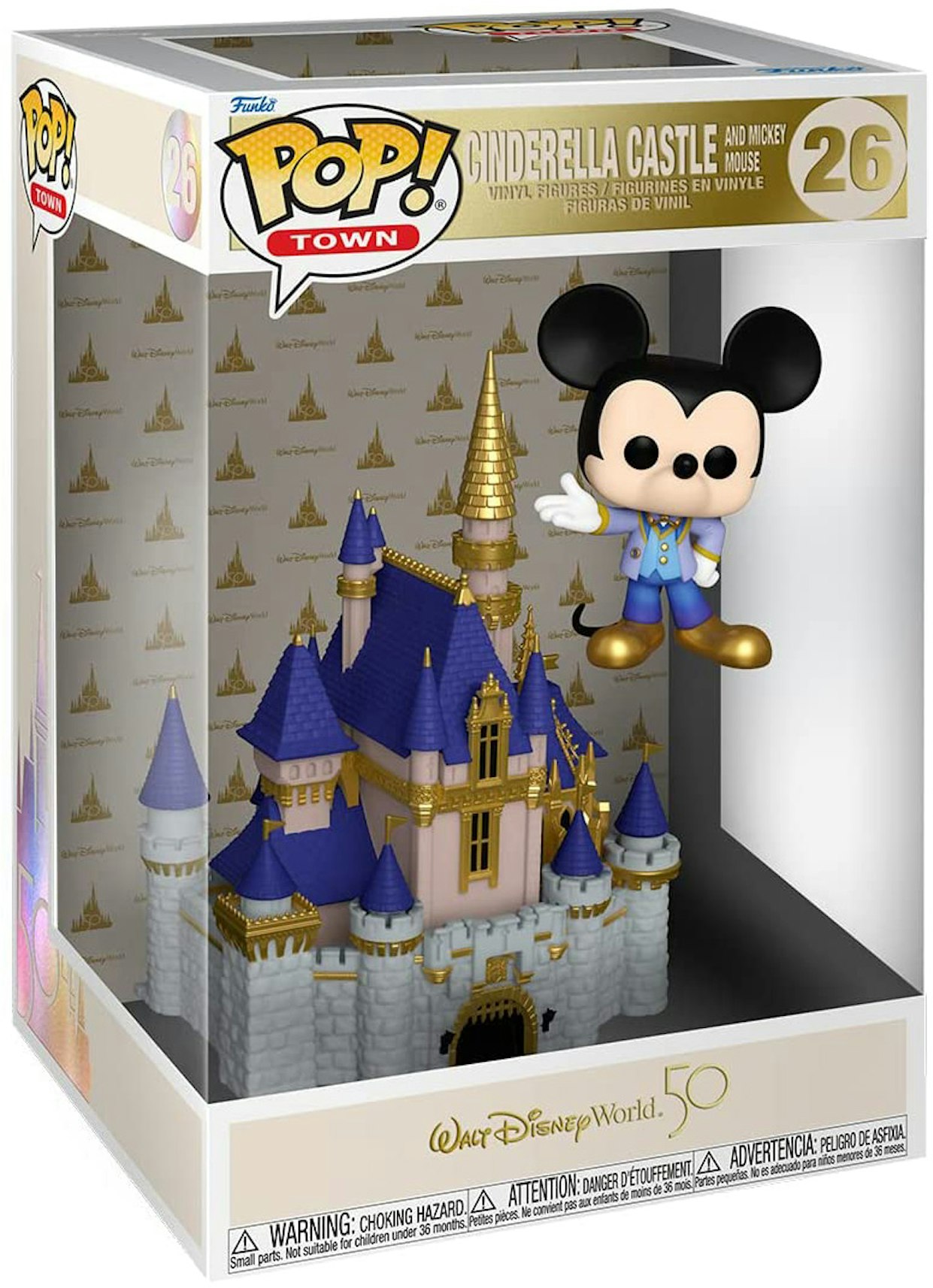 Funko Pop! Town Disney World 50th Anniversary Cinderella Castle And Mickey Figure - FW21 - US