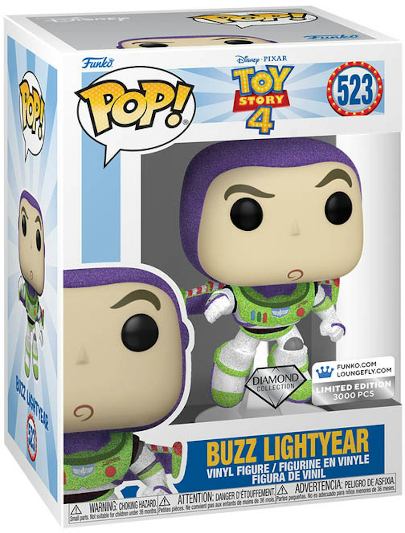 Funko Pop! Toy Story 4 Buzz Lightyear Diamond Collection Funko/Loungefly  Exclusive (LE 3000) Figure #523 - US