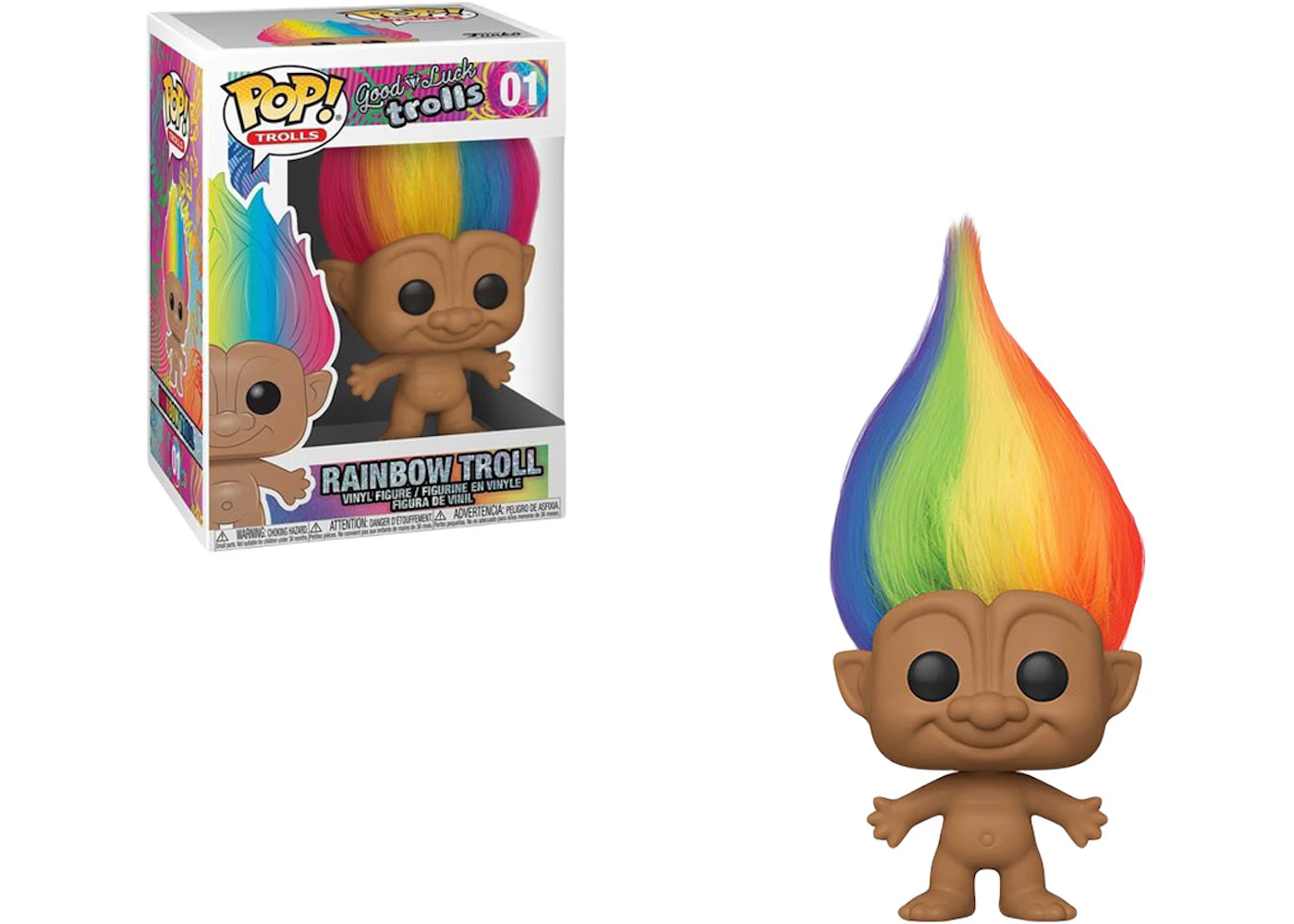 Funko Pop! Trolls Good Luck Trolls Rainbow Troll 10 Inch Figure #01 - US
