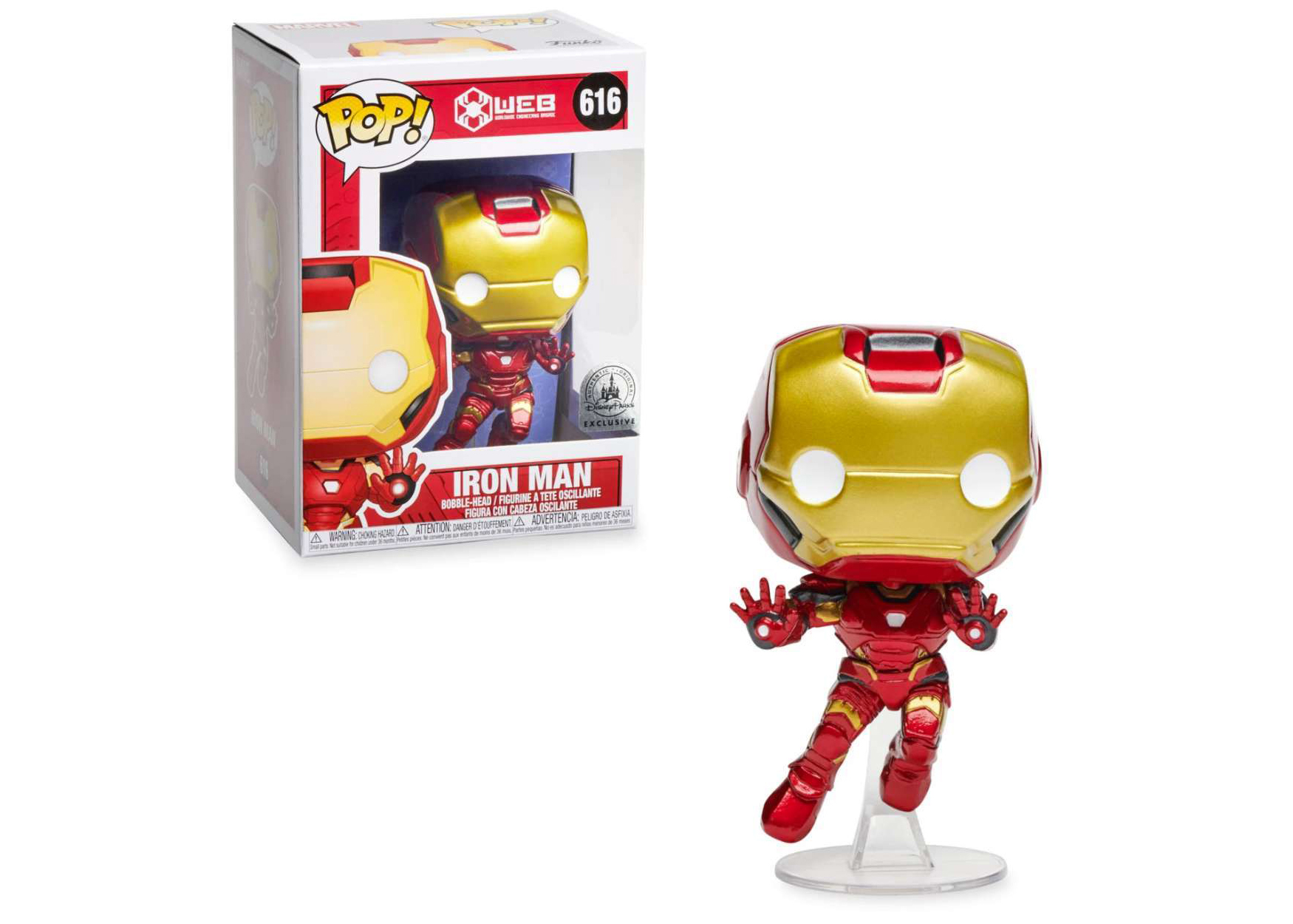 Funko Pop! WEB Iron-Man Disney Exclusive Bobble-Head Figure #616 - US