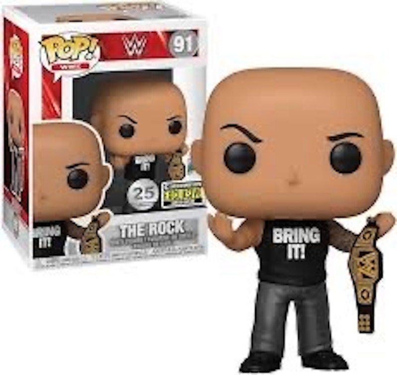 Funko Pop! WWE: The Rock (25 Year Anniversary) (Entertainment Earth) Figure #91