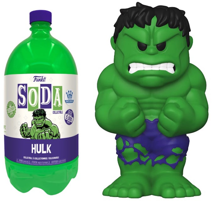 Funko Soda 3 Liter Marvel Hulk Funko Shop Exclusive Open Bottle Common  Figure - US