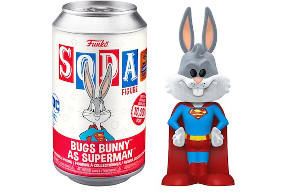 Funko Soda Bugs Bunny as Superman WonderCon 2023 Exclusive Open Can Chase Figure