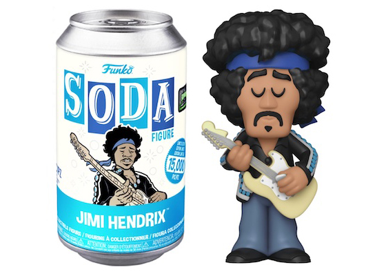 Funko Soda Jimi Hendrix 2022 Funkon HQ 5 Year Anniversary Exclusive Open  Can Figure