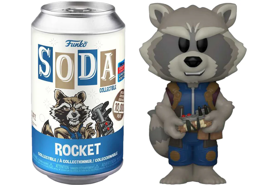 Funko Soda Marvel Rocket 2021 Fall Convention Exclusive Open Can Figure
