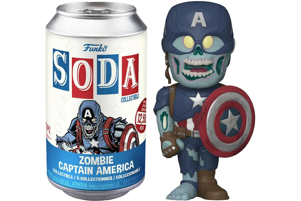 Funko Soda Marvel Studios What If...? Zombie Captain America Open Can Figure