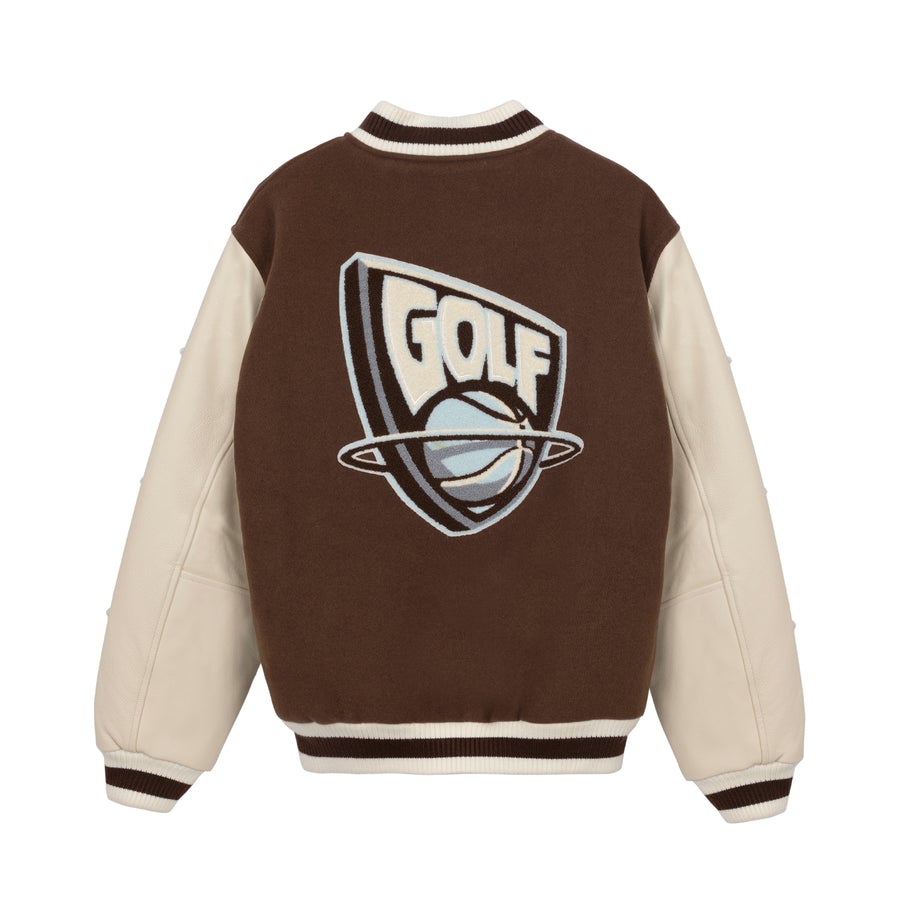 GOLF Championship Letterman Jacket Brown Men's - FW21 - GB