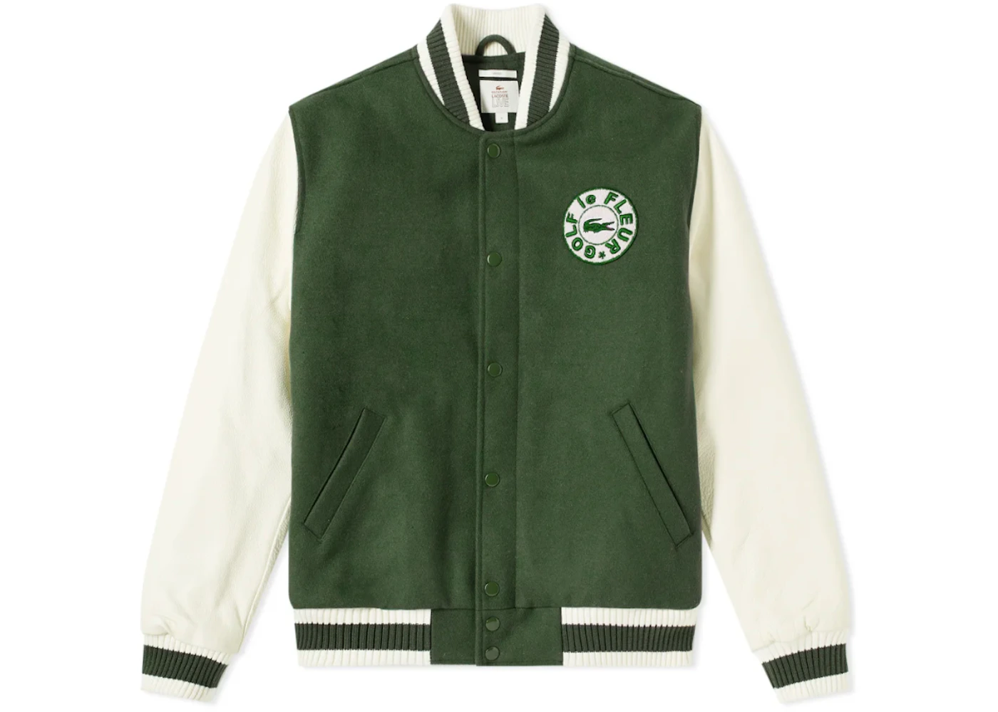 GOLF Le Fleur Lacoste Teddy Jacket Green Men s SS19 US