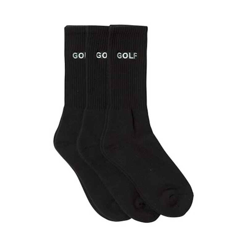 GOLF Logo Socks (3 Pack) Black