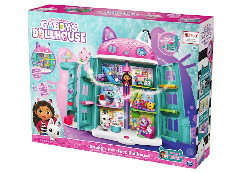 Tara Toys Gabby's Dollhouse: Wood Dollhouse Activity Building ...