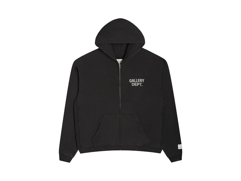 Gallery Dept. 90s Full Zip Hoodie Black Men's - US