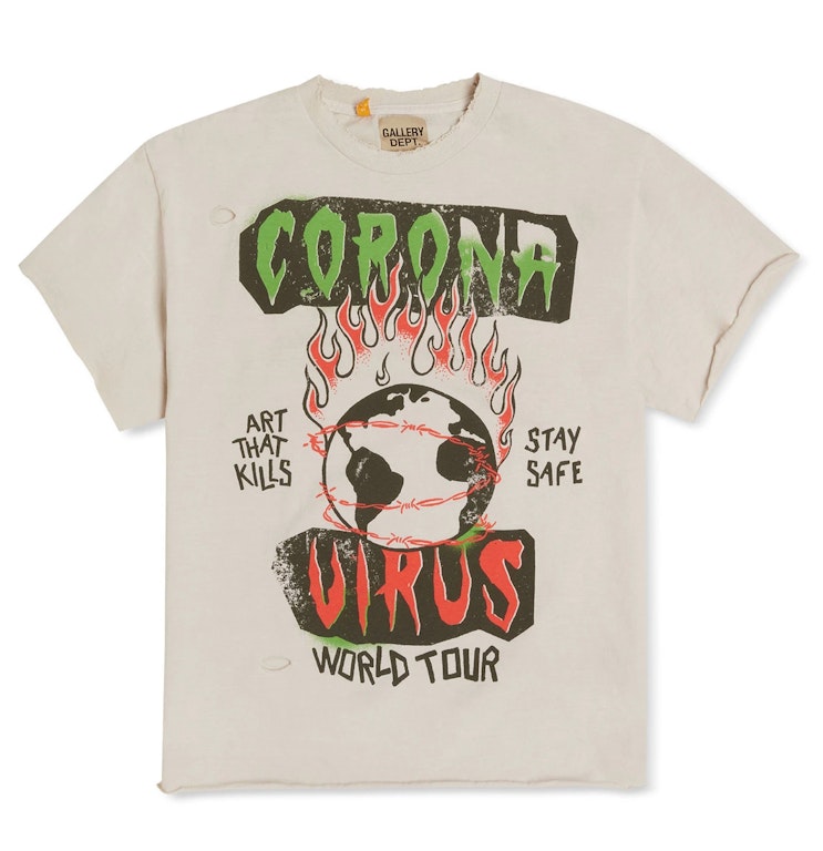Pre-owned Gallery Dept. Atk Corona Tour T-shirt White