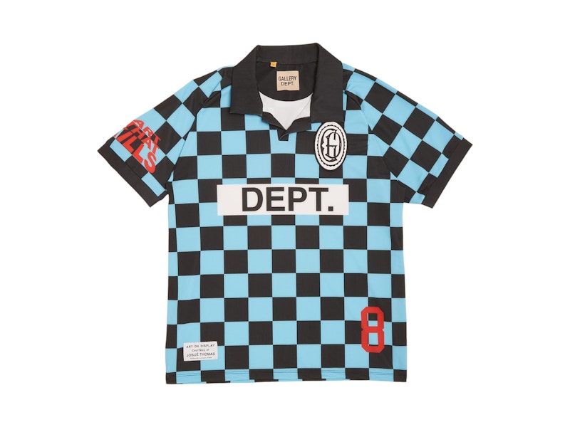 Pre-owned Gallery Dept. Men's  Alvarado Soccer Jersey In Check In Multi
